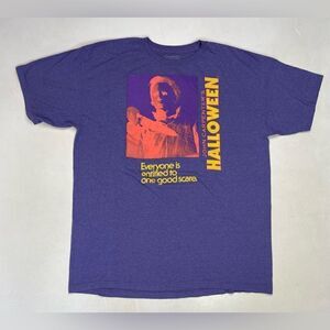 John Carpenter’s Halloween Movie Graphic T-shirt Men XL Purple Shirt Sleeve